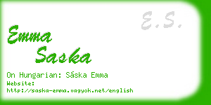 emma saska business card